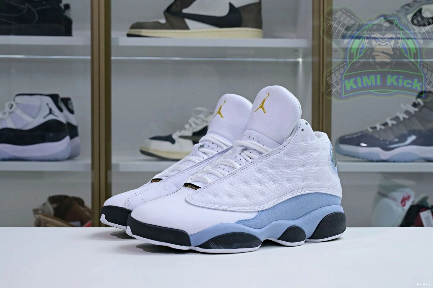 1st Kicks Shoes 13“Blue Kimikick Air TopPick Grey” 1907 Jordan 1205